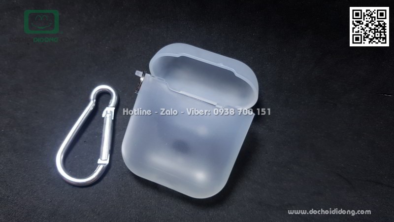 Hộp đựng AirPod Coteetci TPU siêu mỏng có móc