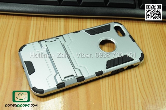 Ốp lưng iPhone 5 5S Iron Man chống sốc có chống lưng