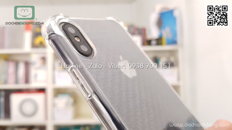 Ốp lưng iPhone X XS Zacase dẻo trong chống sốc