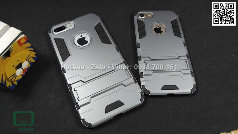 Ốp lưng iPhone 8 Plus Iron Man chống sốc có chống lưng