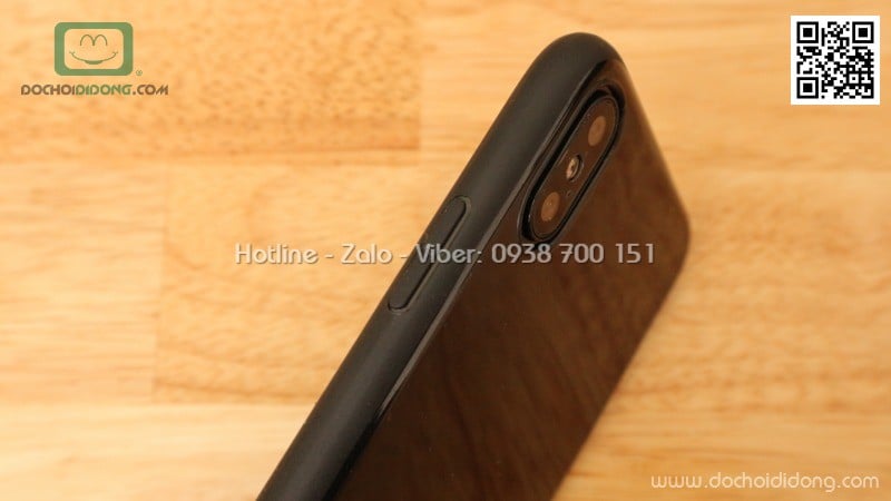 Ốp lưng iPhone X X-Level đen bóng siêu mỏng