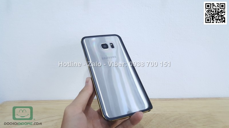 Ốp viền Samsung Galaxy S7 Edge nhôm phay chốt gài