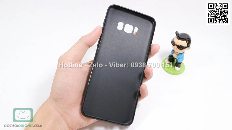 Ốp lưng Samsung Galaxy S8 Plus dẻo nhám đen siêu mỏng bảo vệ camera