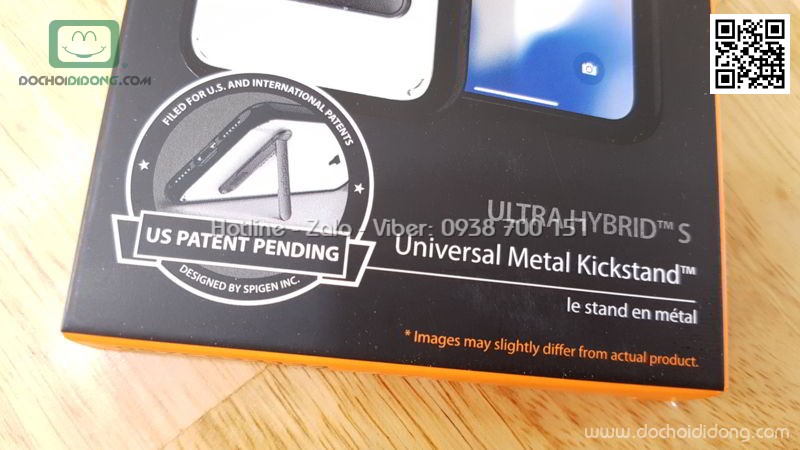 Ốp lưng iPhone X XS Spigen Ultra Hybrid có chống lưng