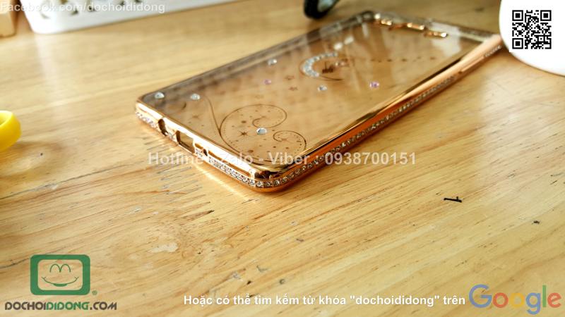 Ốp lưng Samsung Galaxy A7 JRis dẻo trong đính đá
