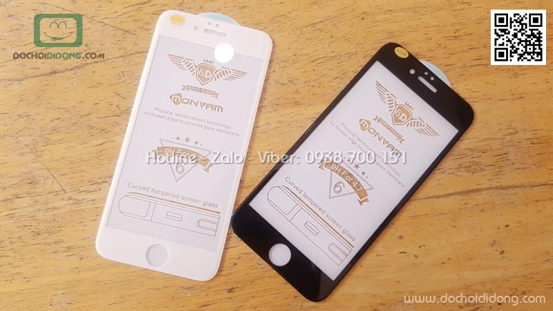 Miếng dán cường lực full màn hình iPhone 6 6S 6D