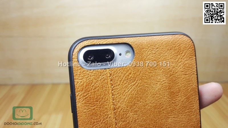 Ốp lưng iPhone 7 Plus Mean Love lưng da chống sốc