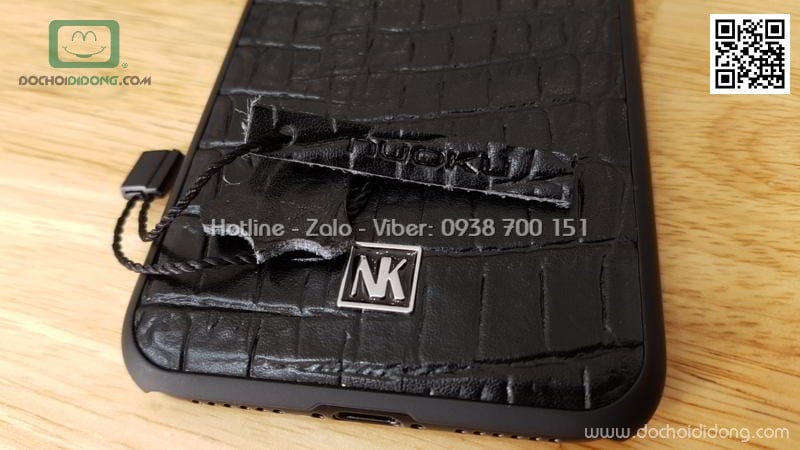 Ốp lưng iPhone X Nuoku da cá sấu thật