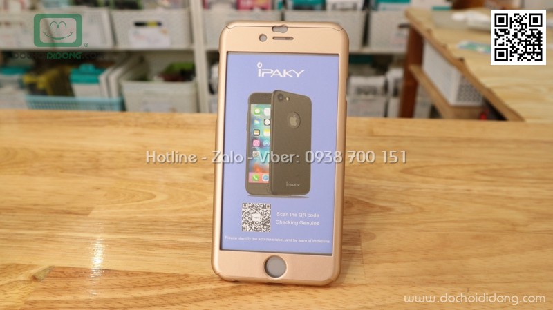 Ốp lưng iPhone 6 6s Ipaky bảo vệ 360 độ có kính cường lực