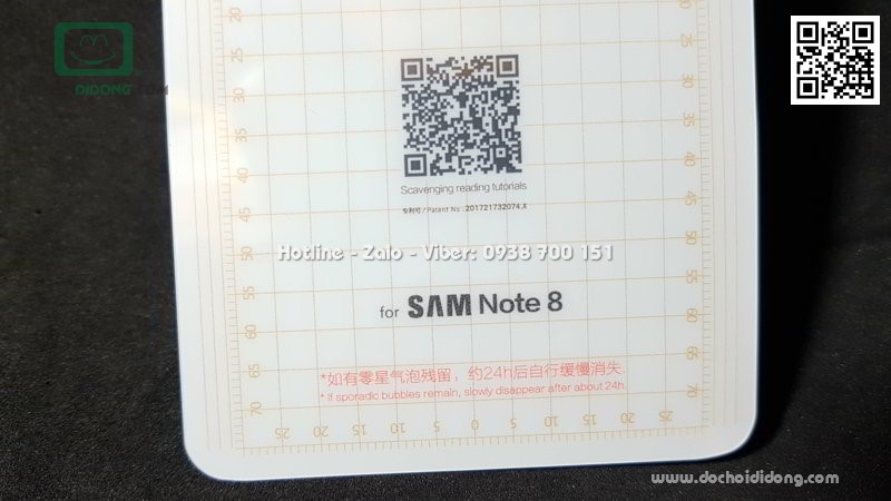 Miếng dán mặt lưng Samsung Note 8 Zacase Invisible dẻo full trong suốt