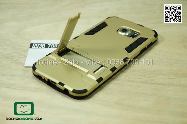 Ốp lưng Samsung Galaxy S6 Iron Man chống sốc có chống lưng