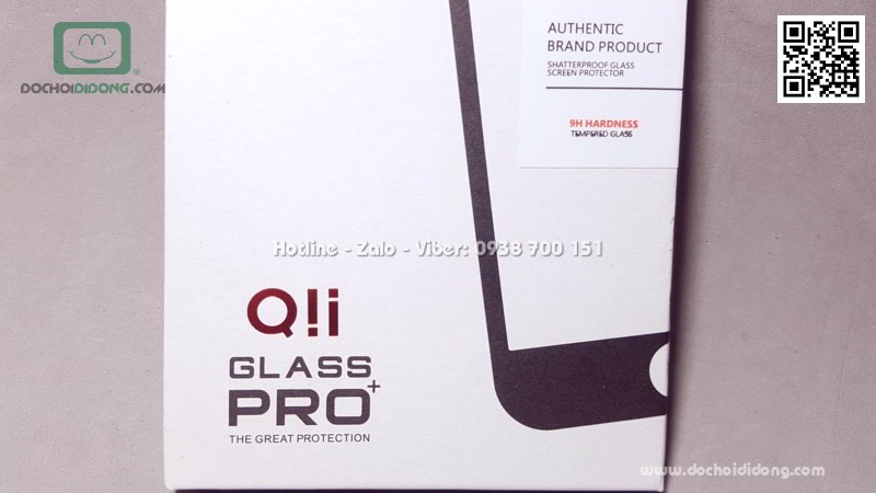 Miếng dán cường lực Sony XA1 Plus Qii keo mềm