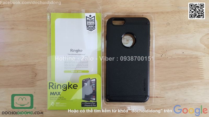 Ốp lưng Iphone 6 6s Plus Ringke Max chống sốc cao cấp