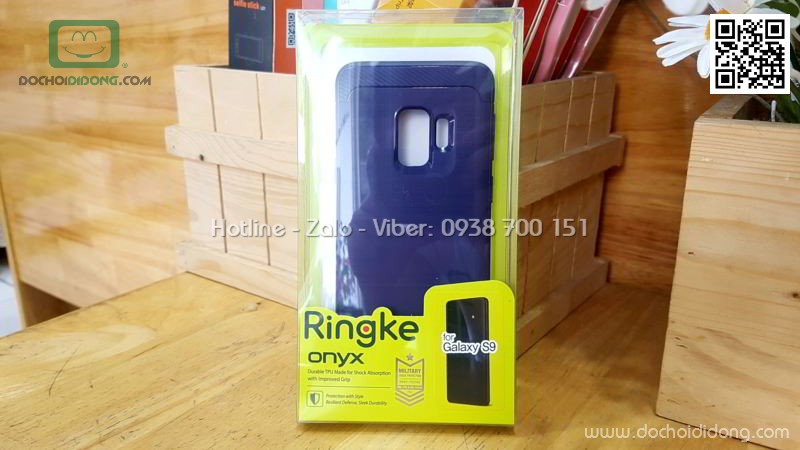 Ốp lưng Samsung S9 Ringke Onyx vân kim loại