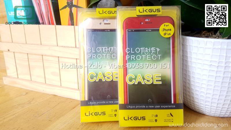 Ốp lưng iPhone 6 6S Plus Likgus bảo vệ 360 độ có kính cường lực