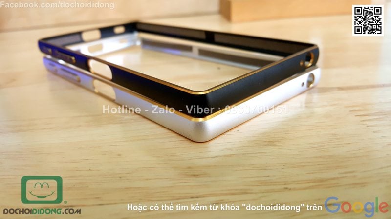 Ốp viền Sony Xperia Z5 nhôm phay chốt gài