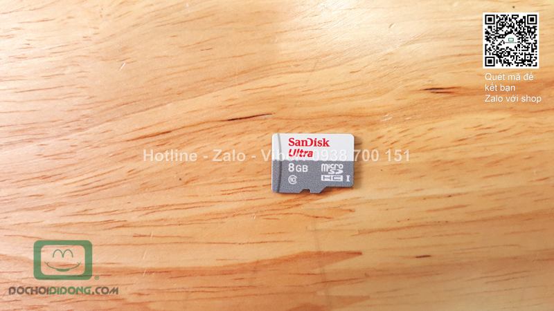 Thẻ nhớ microSD SanDisk Ultra 8GB Class 10