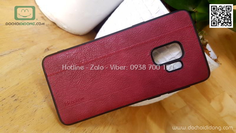 Ốp lưng Samsung S9 Mean Love lưng da chống sốc