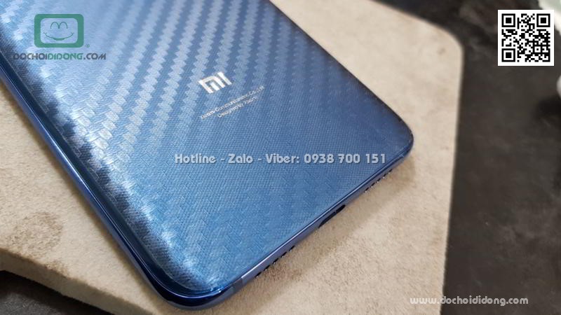 Miếng dán mặt lưng Xiaomi Mi 8 vân carbon