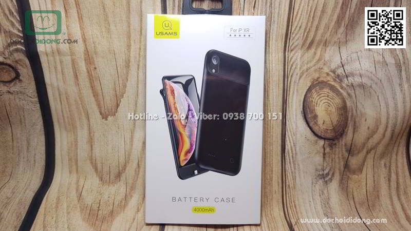 Ốp lưng pin dự phòng iPhone XR Usams 4000mah