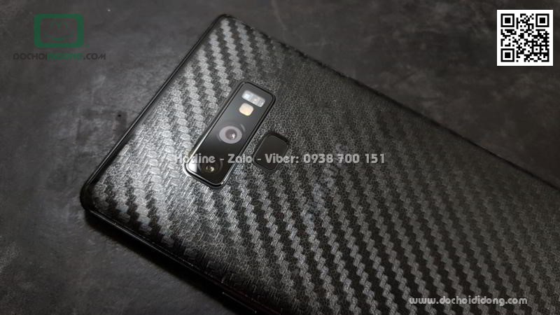 Miếng dán mặt lưng Samsung Note 9 vân carbon