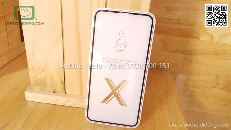 Miếng dán cường lực full màn hình iPhone X Zacase full keo