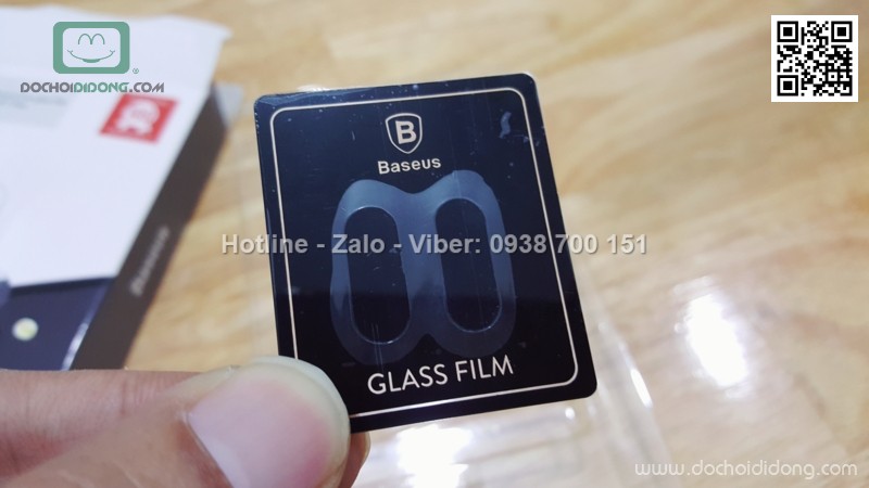 Bộ hai miếng dán cường lực camera sau iphone 7 plus Baseus 9H