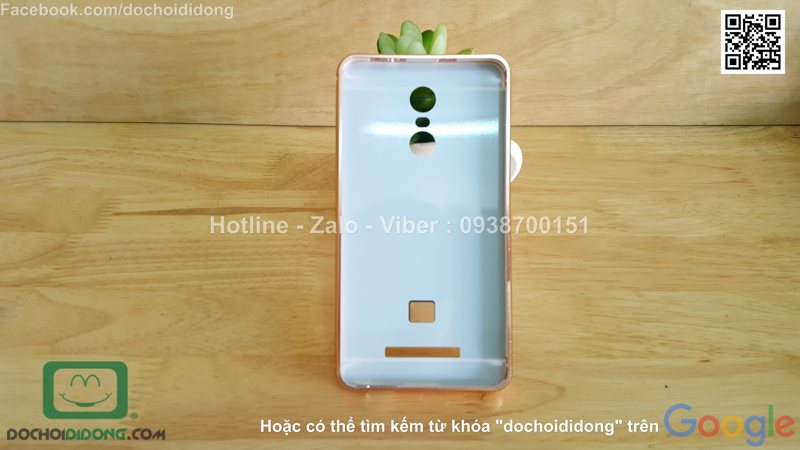 Ốp lưng Xiaomi Redmi Note 3 viền nhôm lưng tráng gương