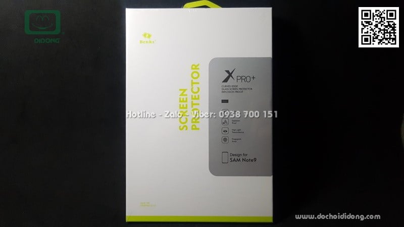 Miếng dán cường lực full màn hình Samsung Note 9 Benks X Pro