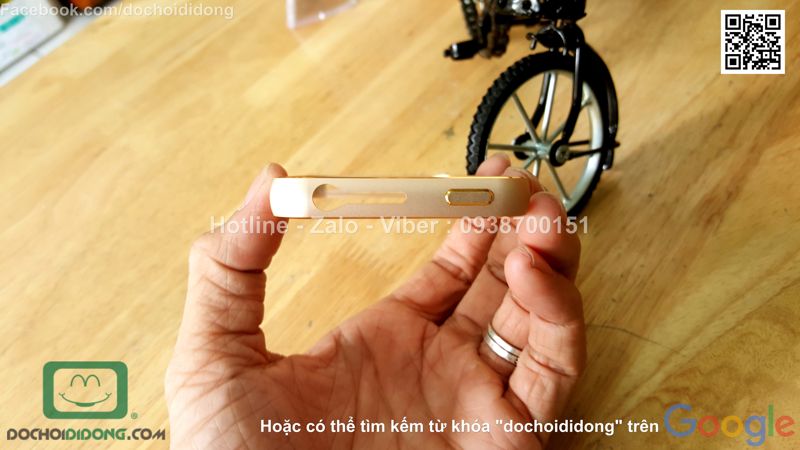 Ốp viền iPhone 4 4s nhôm phay chốt gài