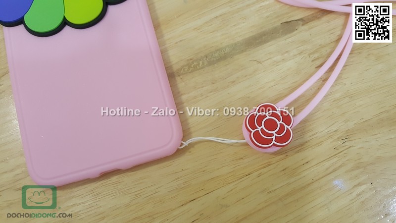 Ốp lưng iPhone 7 Plus dẻo hình thú có dây đeo