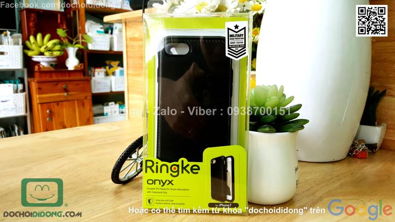 Ốp lưng iPhone 7 Ringke vân kim loại