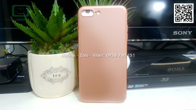 Ốp lưng iPhone 7 8 Plus Mercury bảo vệ 360 độ có kính cường lực