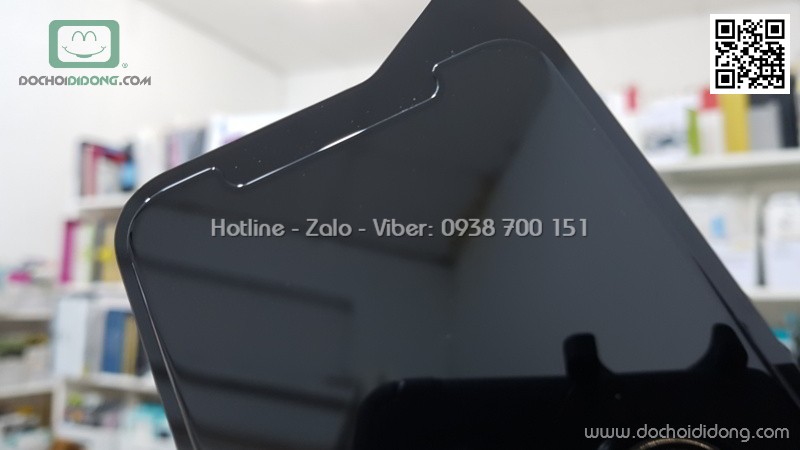 Miếng dán cường lực full màn hình iPhone X XS Benks viền cứng khoét cảm biến