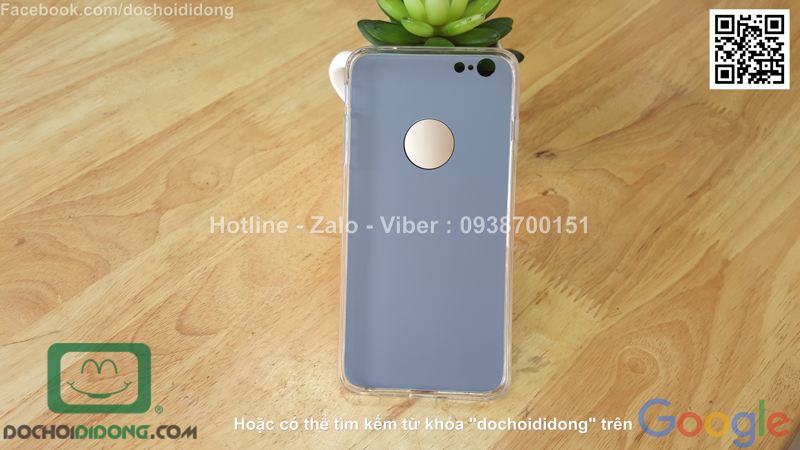 Ốp lưng iPhone 6 6s loại dẻo lưng vàng óng ánh