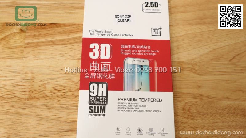 Miếng dán cường lực full màn hình Sony XZ Premium 9H