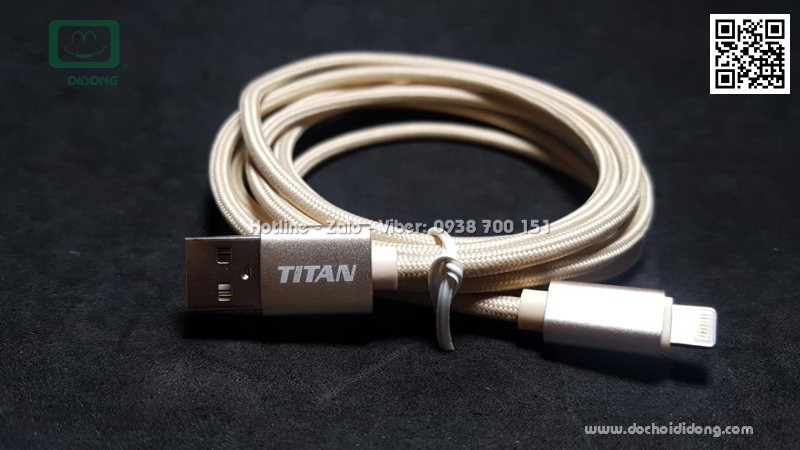 Cáp sạc Lightning Titan CL08 tự ngắt khi đầy 2m