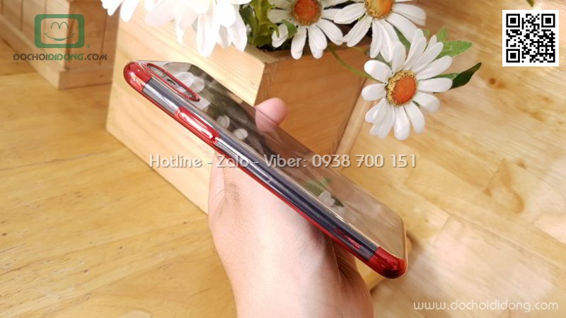 Ốp lưng iPhone X Baseus Shining dẻo trong viền màu