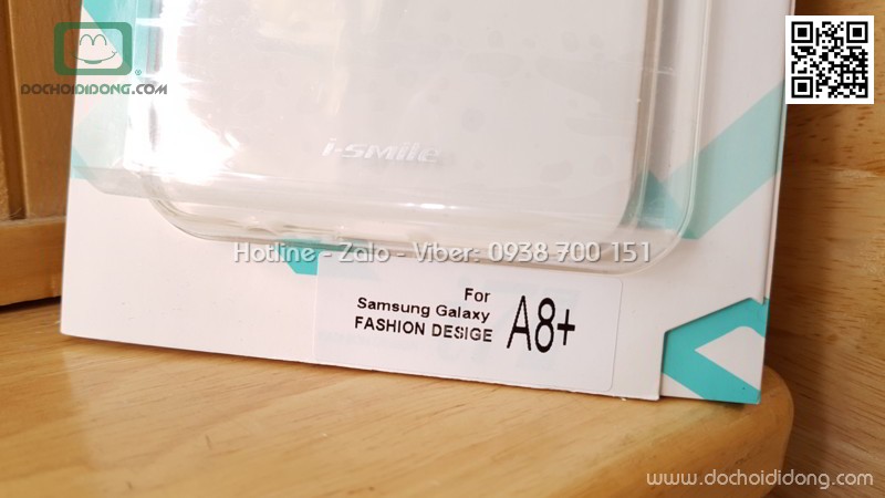 Ốp lưng Samsung A8 Plus 2018 iSmile dẻo trong siêu mỏng