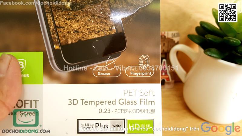 Miếng dán màn hình iPhone 8 Plus Baseus full màn hình 9H
