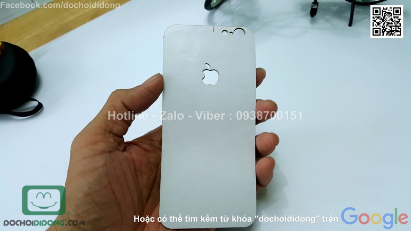 Miếng dán da mặt sau iPhone 6 6s iSen