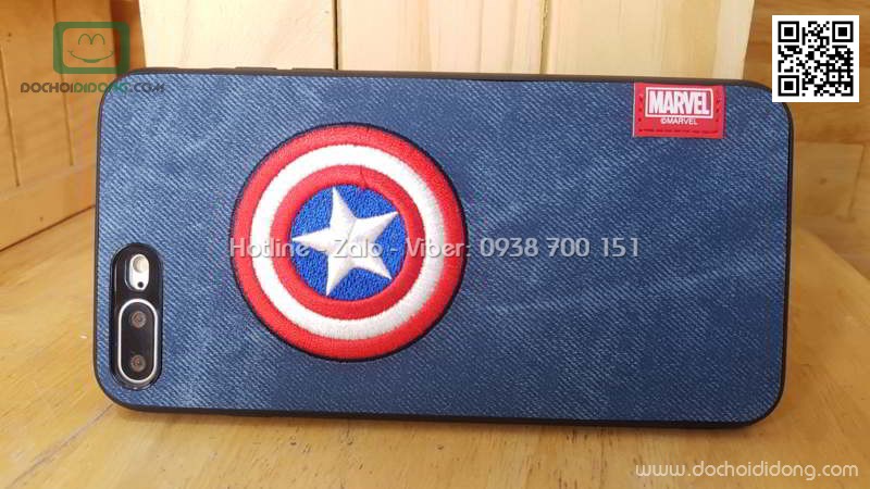 Ốp lưng iPhone 7 8 Plus Marvel Avengers lưng vải