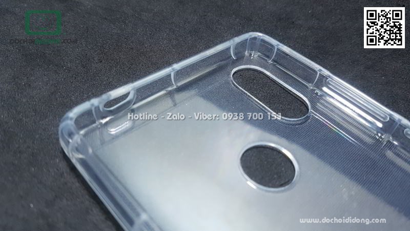 Ốp lưng Xiaomi Mi 8 SE dẻo trong viền gân chống