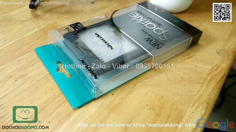 Bao da Samsung Galaxy E5 Nillkin Sparkle vân nhám
