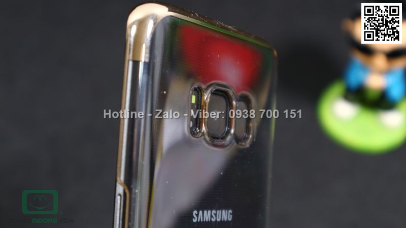 Ốp lưng Samsung Galaxy S8 Baseus Glitter trong suốt viền màu