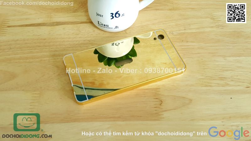 Ốp lưng Vivo Y51 viền nhôm lưng tráng gương