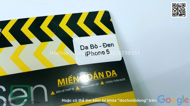 Miếng dán da mặt sau iPhone 5 5s SE iSen