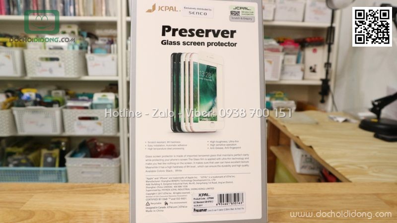 Miếng dán cường lực iPhone 8 Plus Jcpal Presever chính hãng