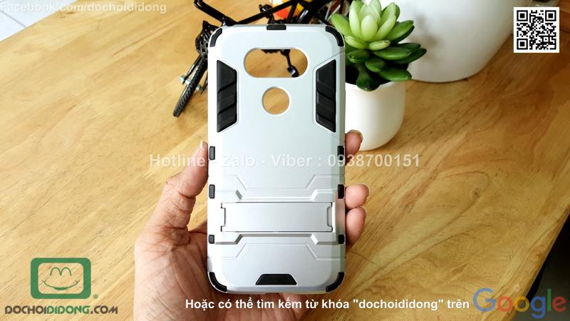 Ốp lưng LG G5 Iron Man chống sốc có chống lưng