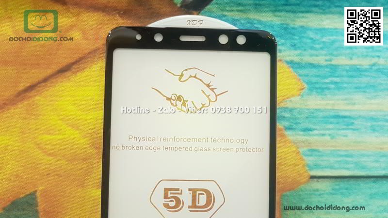 Miếng dán cường lực full màn hình Samsung A8 2018 Zacase full keo bo viền